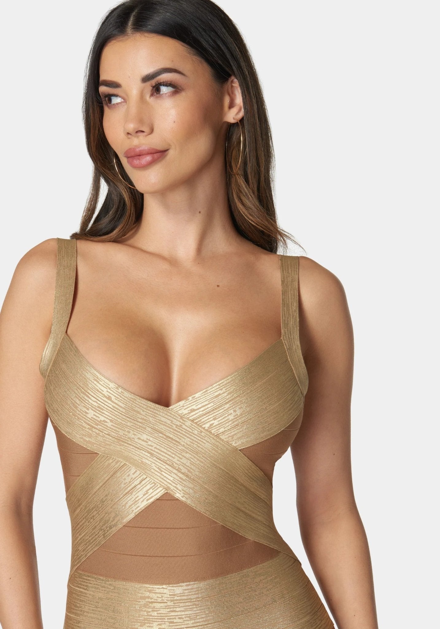 Color Block Bandage Dress - RewearHau