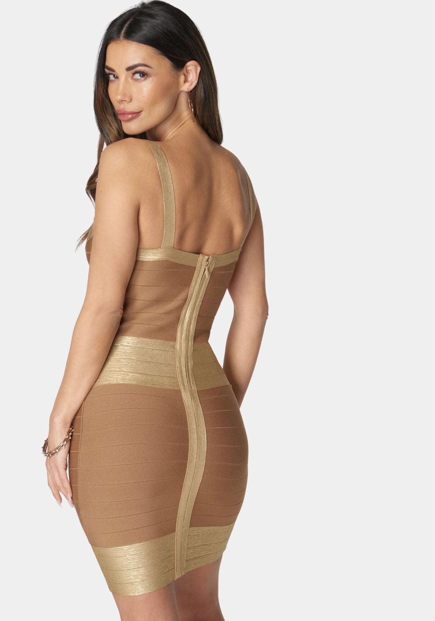 Color Block Bandage Dress - RewearHau