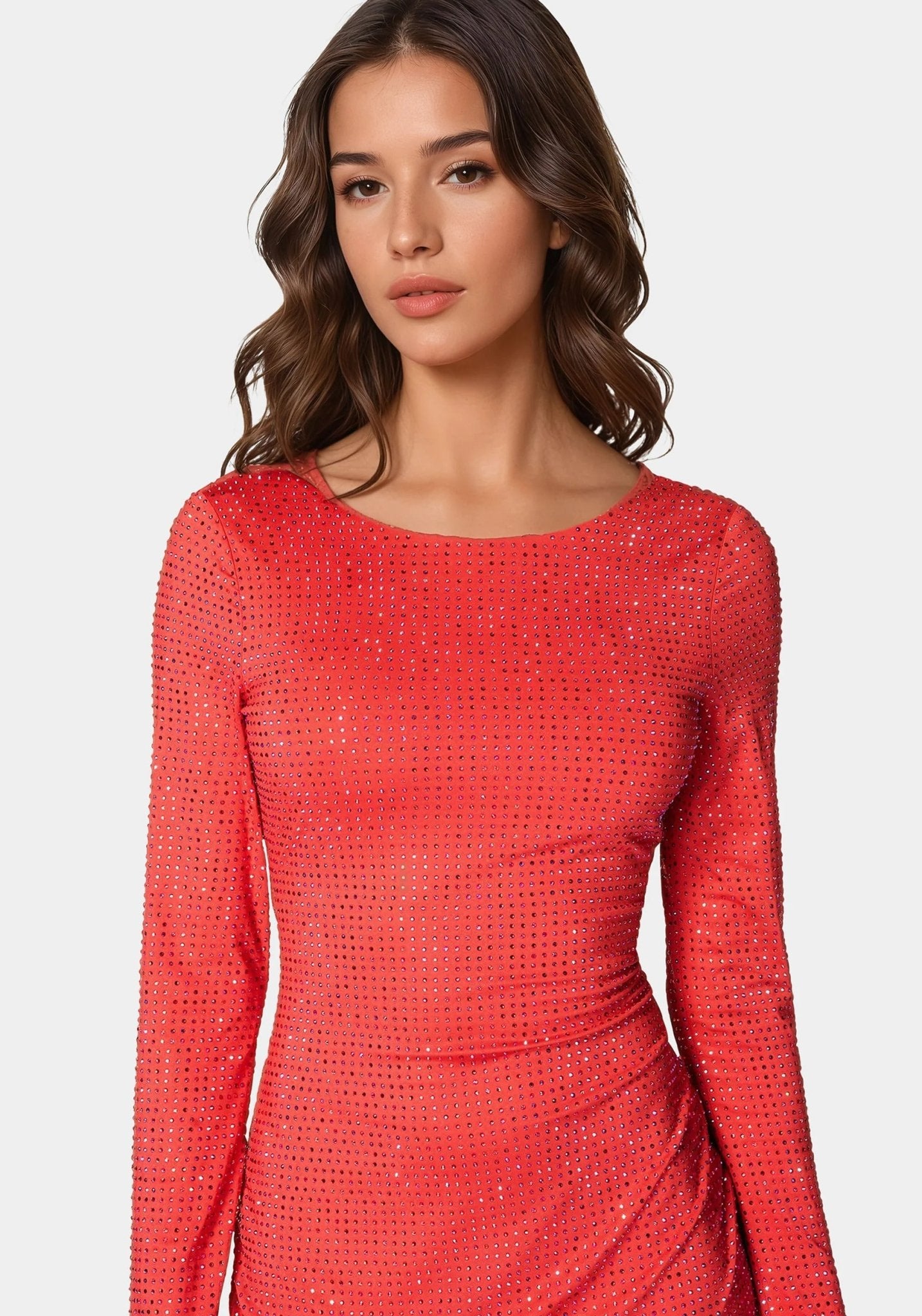 Longsleeve Crystal Midi Dress - RewearHau