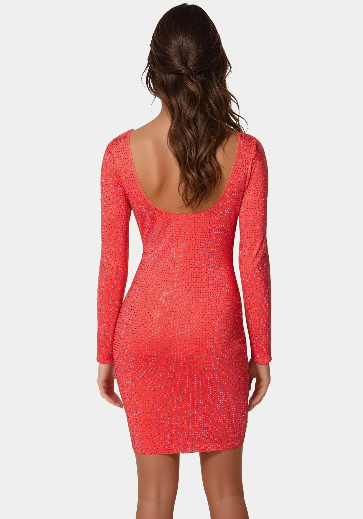 Longsleeve Crystal Midi Dress - RewearHau
