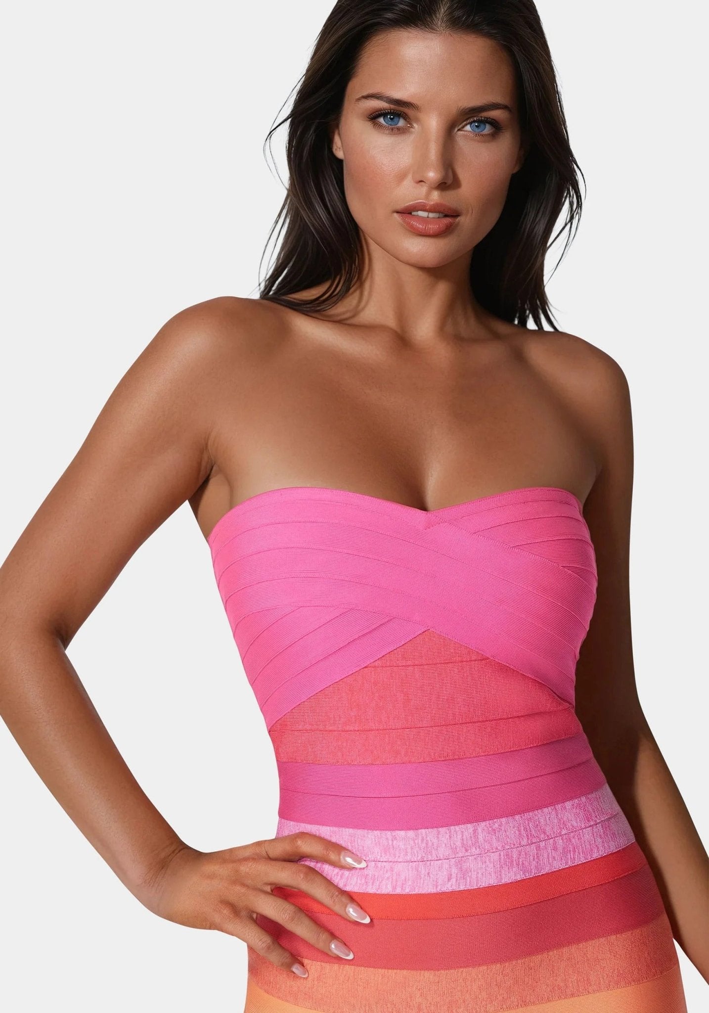 Ombre Bandage Strapless - RewearHau