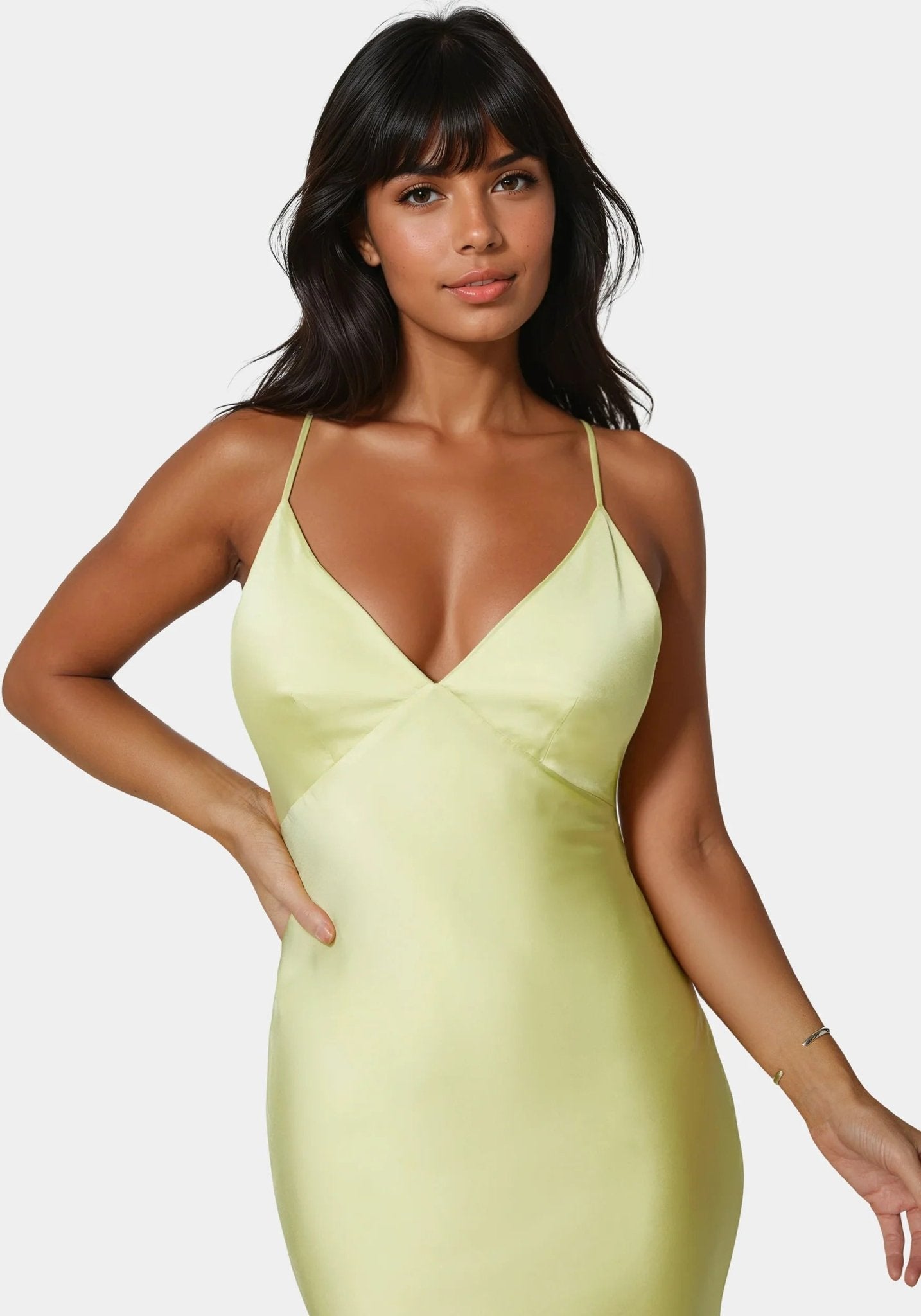 Tiered Satin High Low Gown - RewearHau