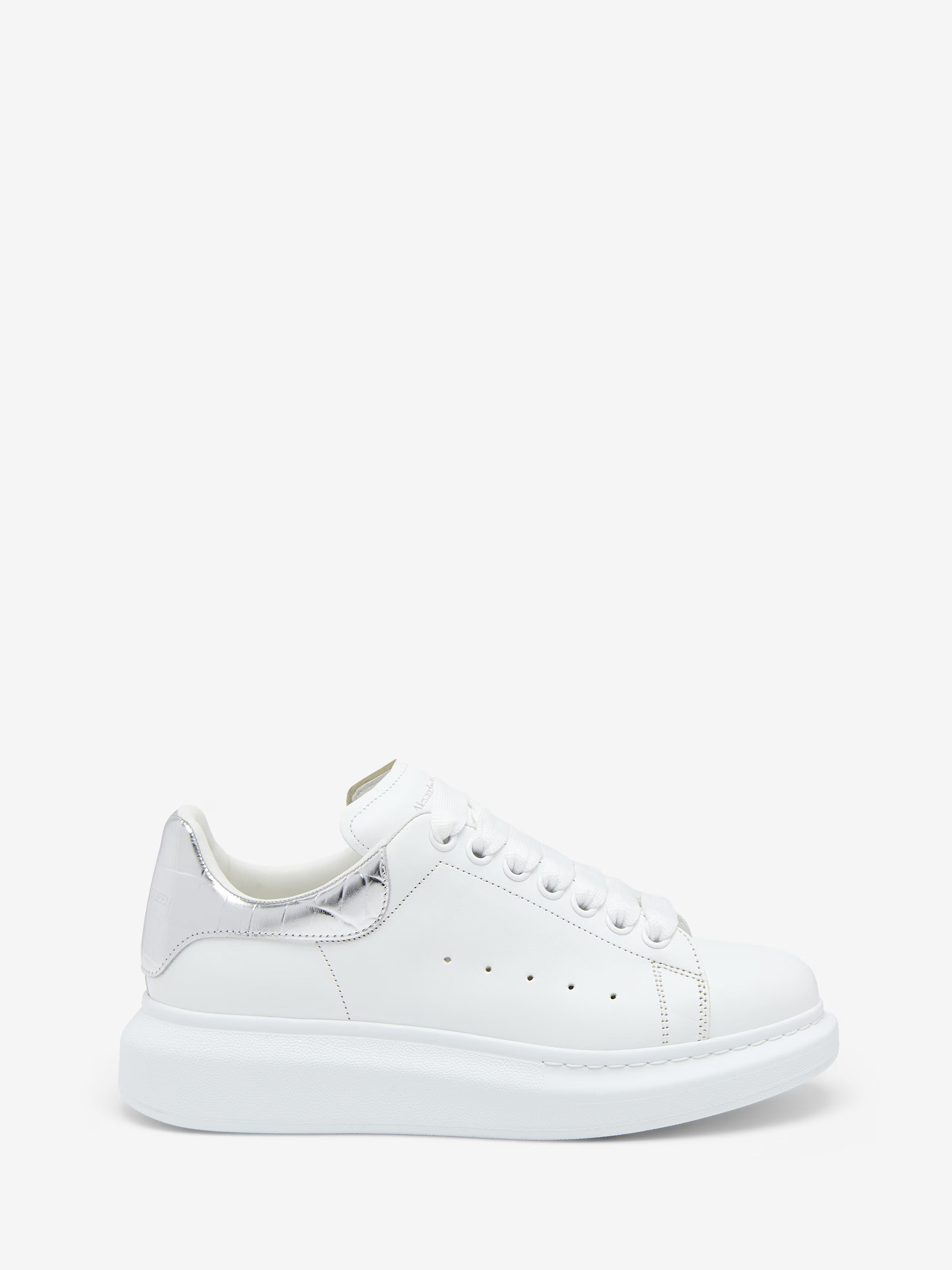 Women's Oversized Sneaker in White/Silver