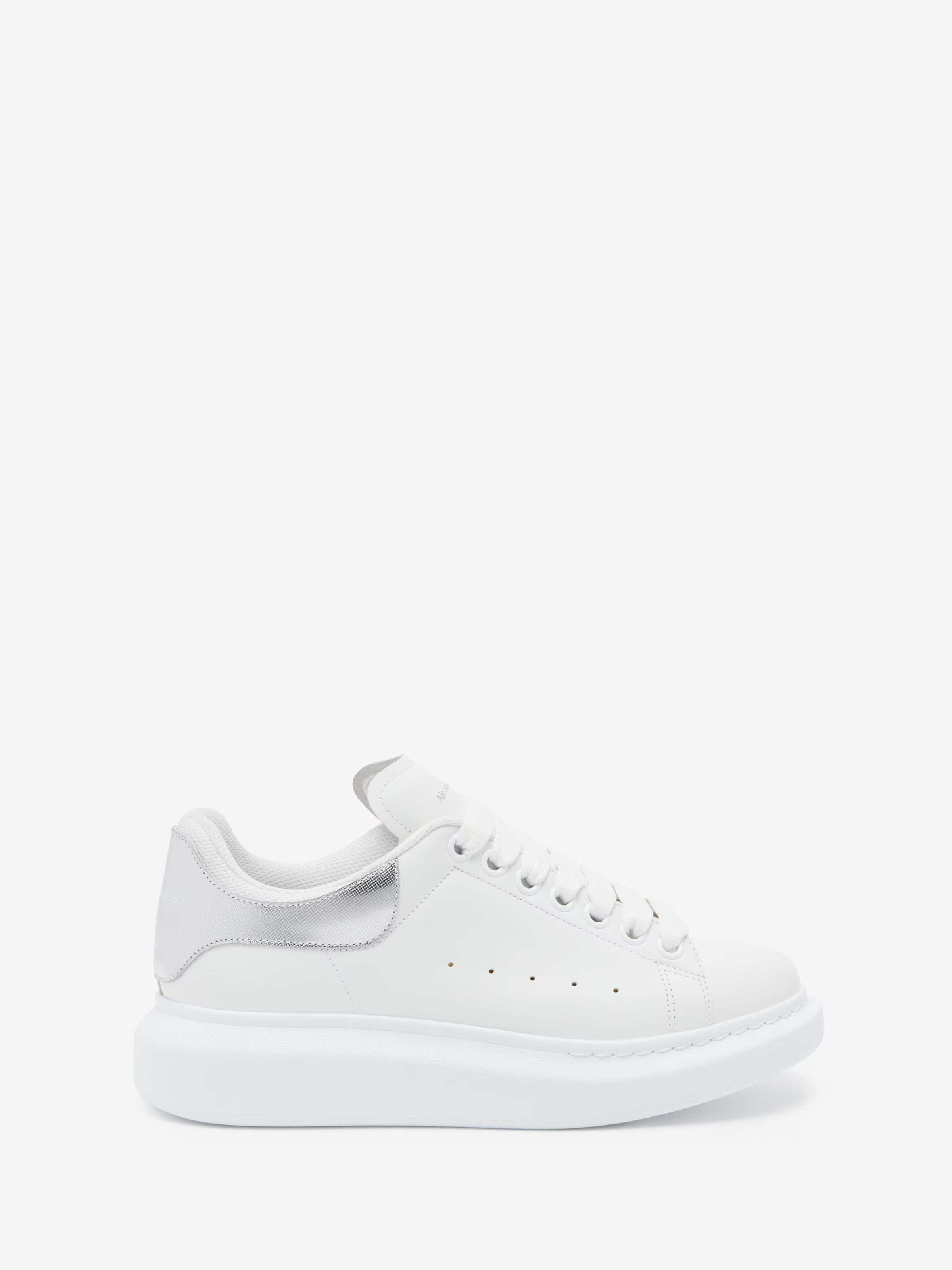 Women's Oversized Sneaker in White/Silver
