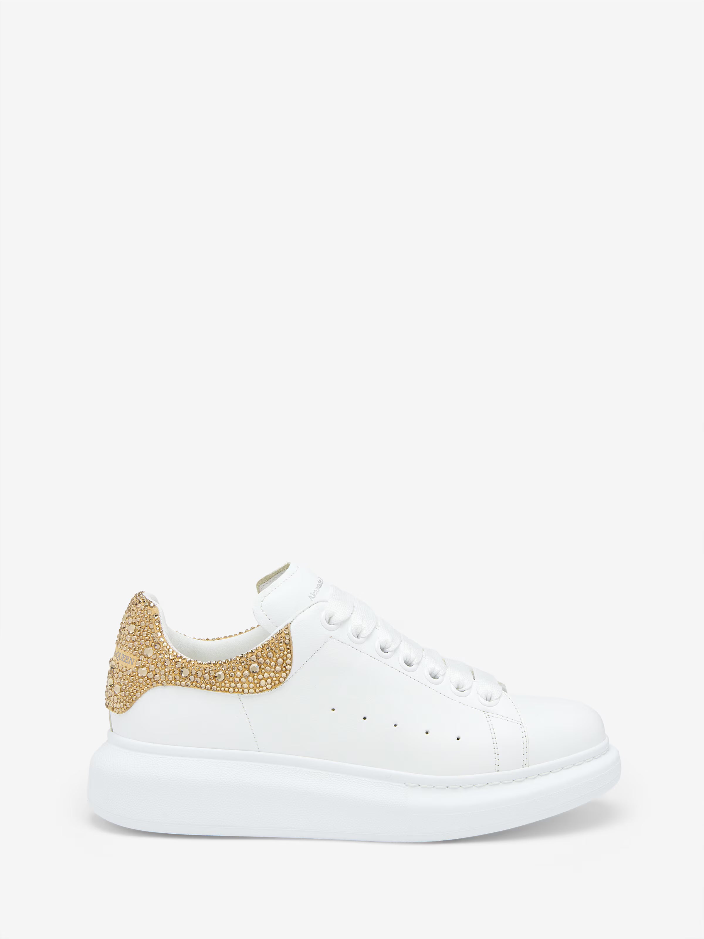 Women's Oversized Sneaker in White/Gold