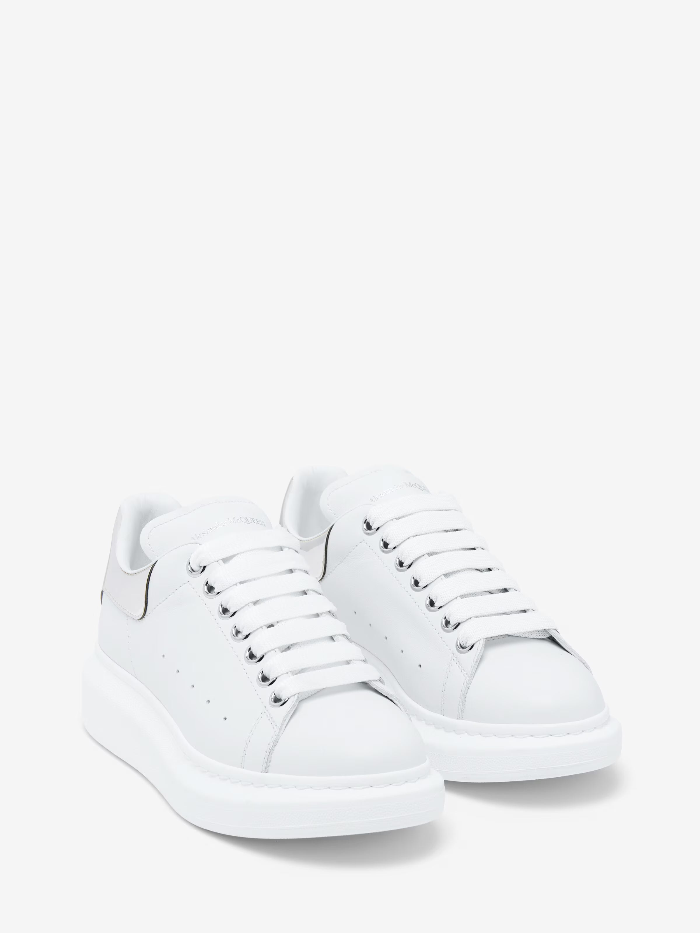Women's Oversized Sneaker in White/Mirror