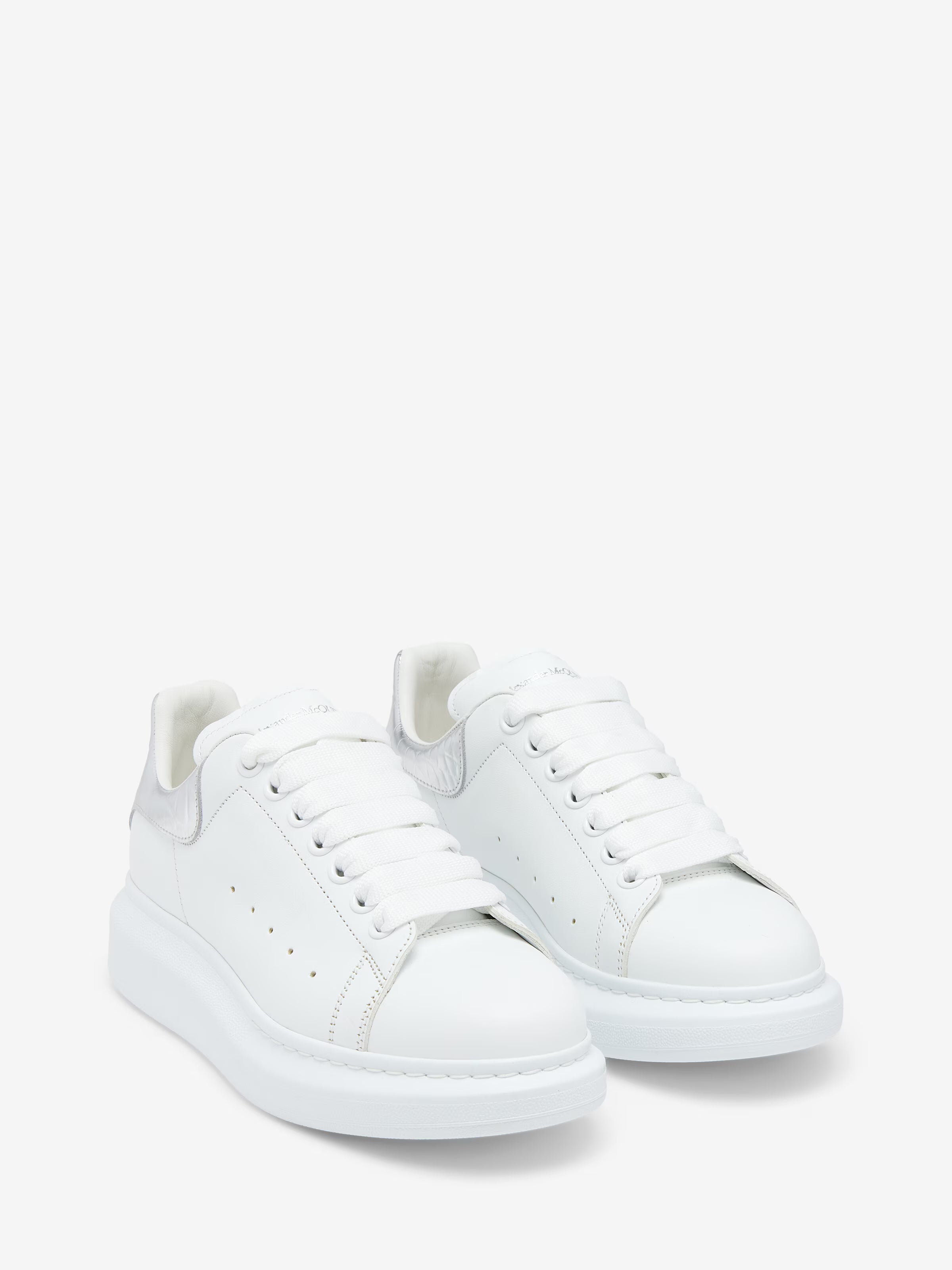 Women's Oversized Sneaker in White/Silver