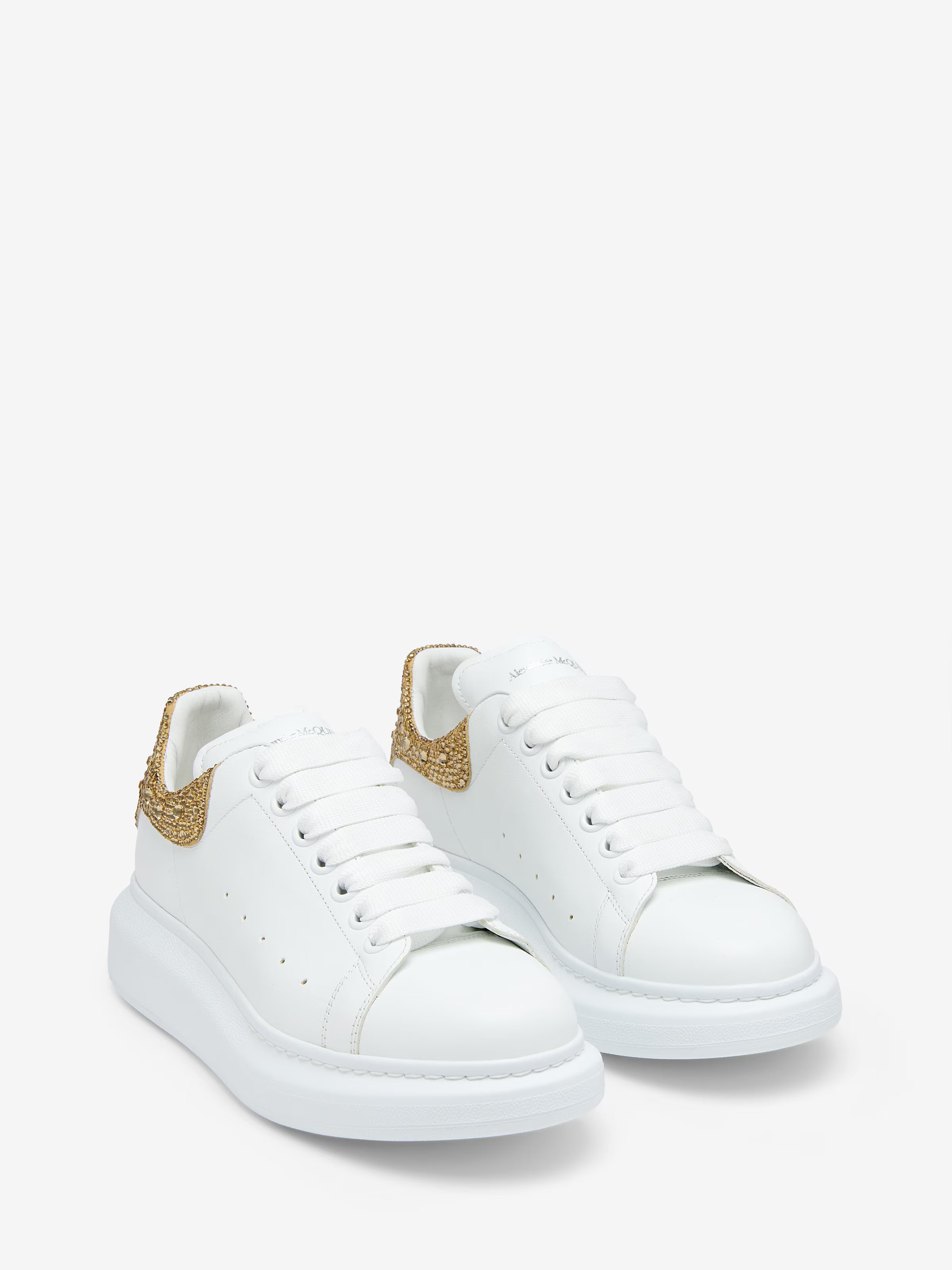 Women's Oversized Sneaker in White/Gold