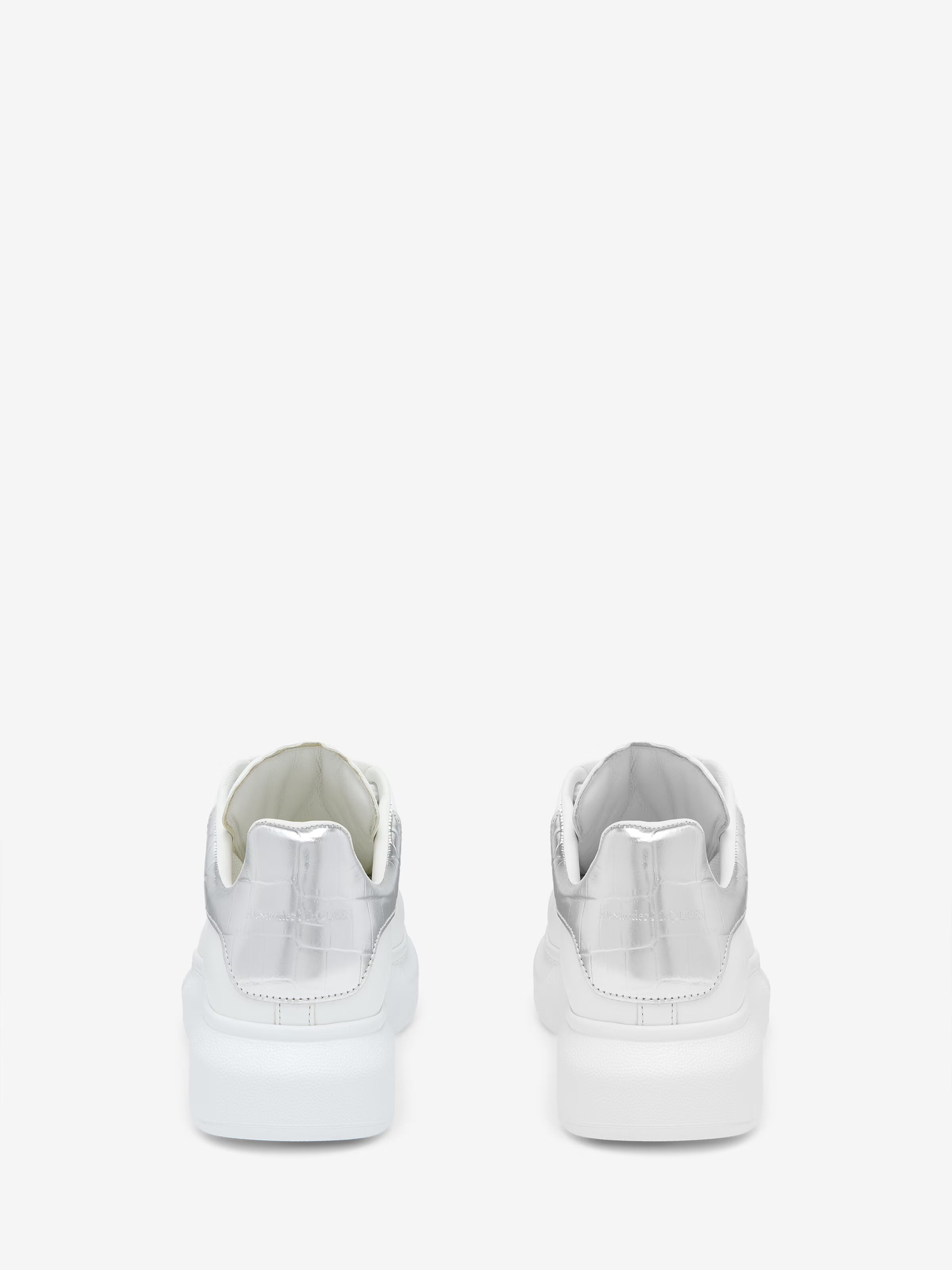 Women's Oversized Sneaker in White/Silver
