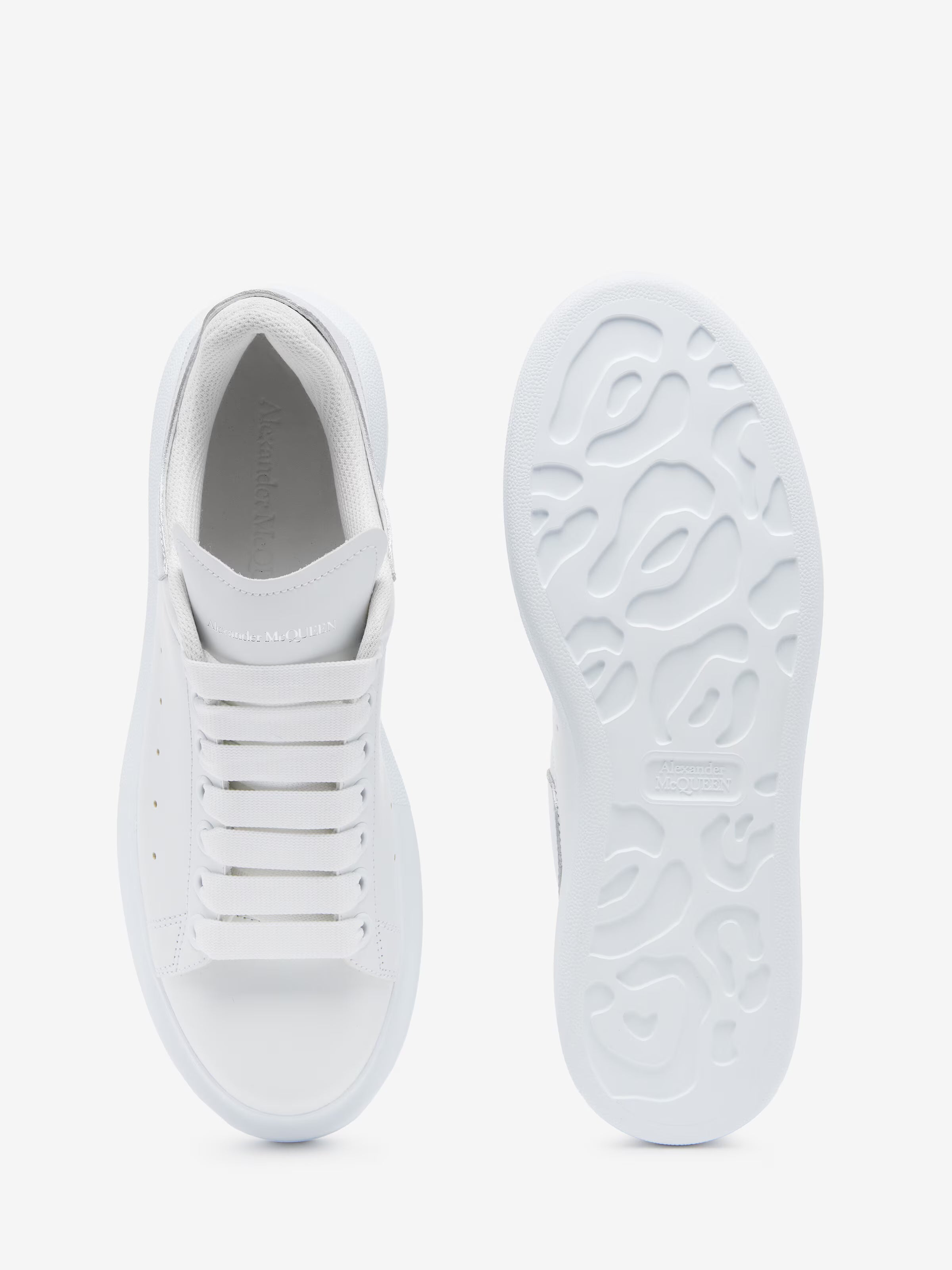 Women's Oversized Sneaker in White/Silver