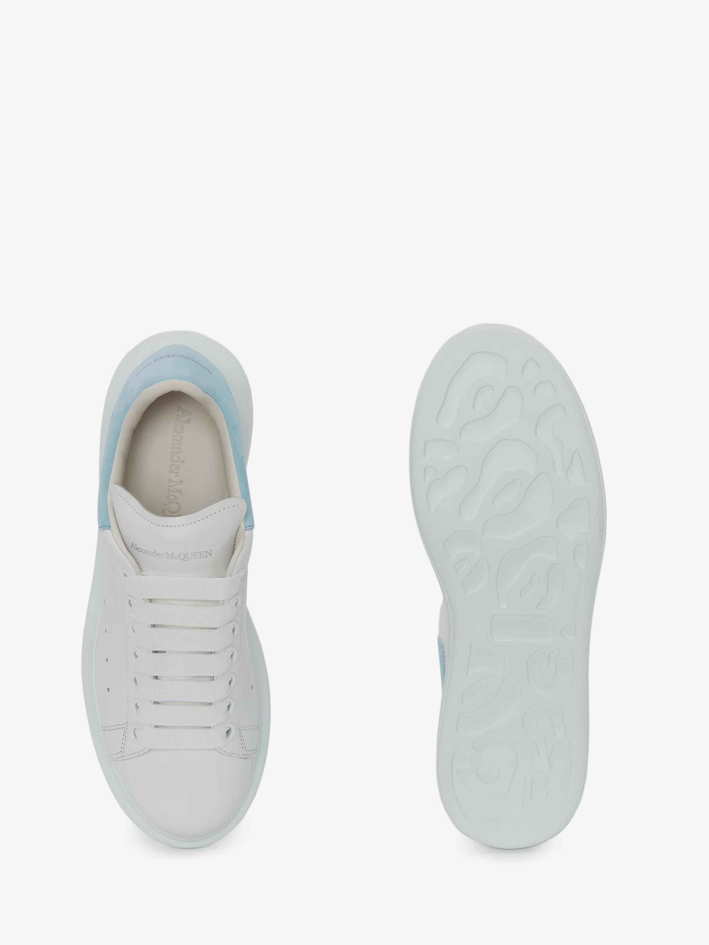 Women's Oversized Sneaker in White/Powder Blue