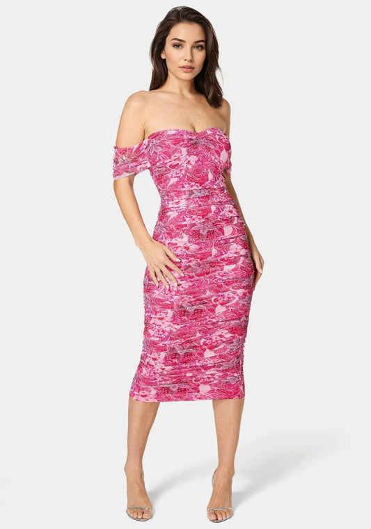Ruched Midi Dress - RewearHau